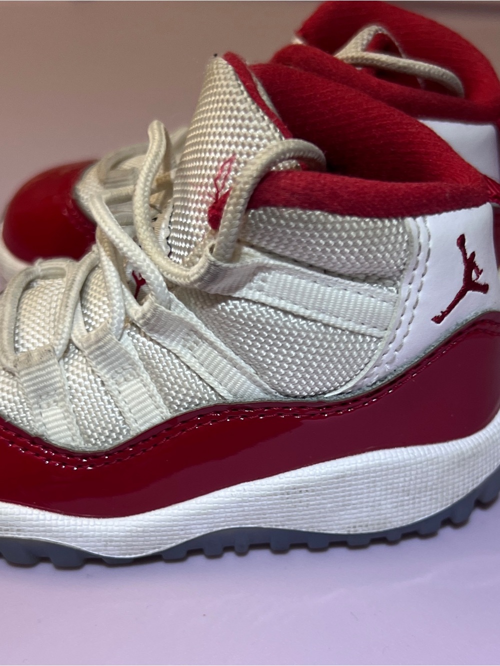 Air Jordan 11 Retro Cherry TD Baby Shoes | Size 5C ❤️🤍 - Picture 2 of 5